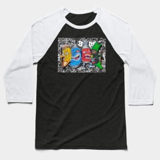 Graffiti Style Spraycans Characters Baseball T-Shirt